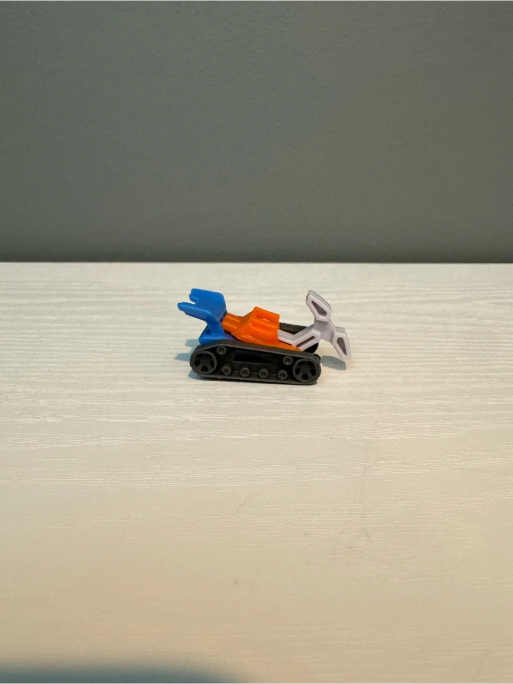 Blue & Orange Kids Toy Snow tractor- from kinder egg